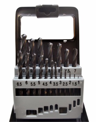 Boxer® HSS drill set in a steel box 19 pieces