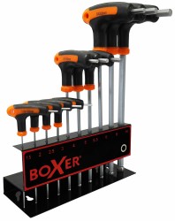 Boxer® offset hexagon T-key set 1.5-2-2.5-3-4-5-5.5-6-8-10 mm.