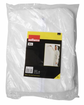 Millarco® disposable painting suit with hood white