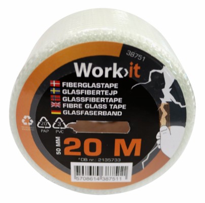 Work>it® fibre glass tape 50 mm × 20 metre
