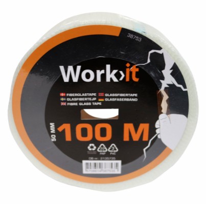 Work>it® fibre glass tape 50 mm × 100 metre