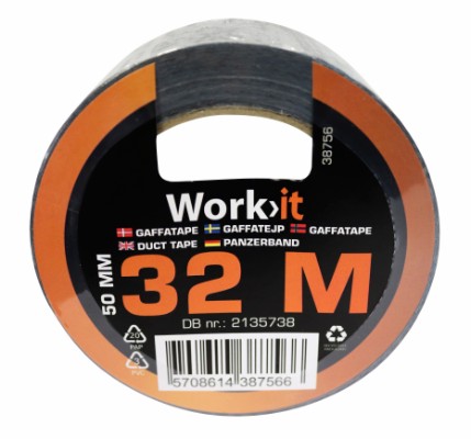 Work>it® duct tape 50 mm × 32 m black