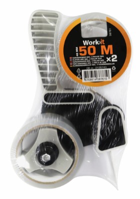 Work>it® tape dispenser incl. 2 rolls of tape 48 mm x 50 metre