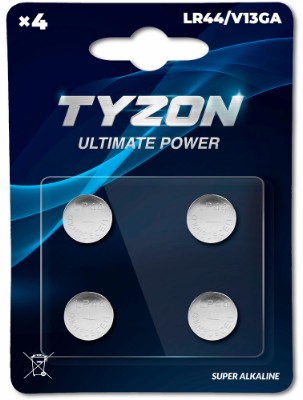 Tyzon LR44/V13GA alkaline batteries 4-pack