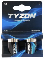 Tyzon C Super alkaline 1.5 V battery 2-pack