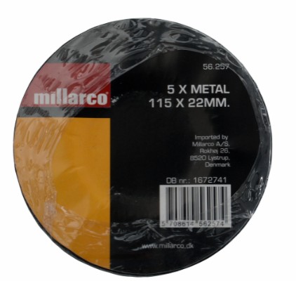 Cutting discs METAL 115 x 22 - x 5 pcs.