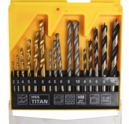 Millarco® combi drill set for metal, wall and wood 16 pcs.