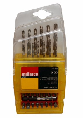 Millarco® HSS drill bit set with bits 30 pcs.