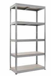 HOME It® steel shelf unit with 5 shelves 1800×900×450 mm galvanised