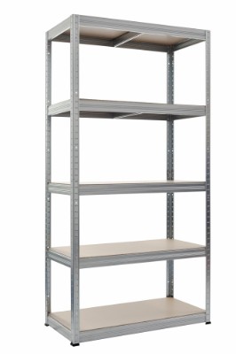 Work>it® steel shelf unit with 5 shelves 1800×900×300 mm galvanised
