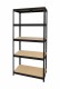 HOME It® steel shelf unit with 5 shelves 1800×900×450 mm black