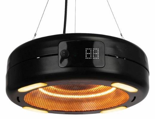 HOME It® patio heater with light for suspension 1500W