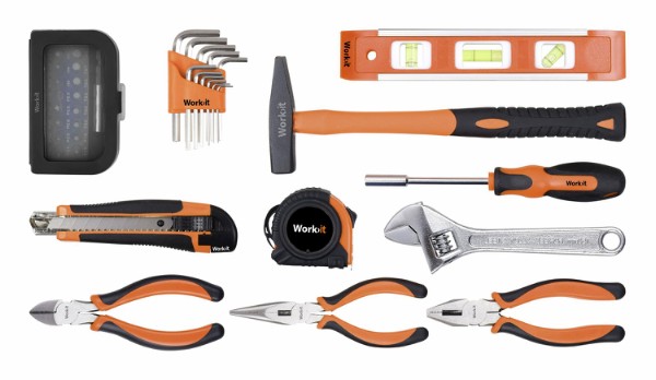 Work>it® tool set with tool box and 51 items
