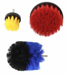 Work It by Millarco® power brush/drill brushes, 3 pcs.
