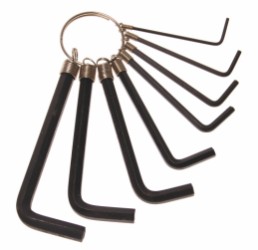 Millarco® hex key set in keychain 1,5 - 6 mm 8 pcs.
