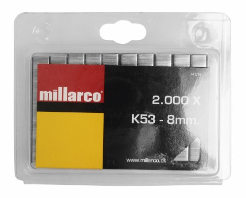 Millarco® staples 8 mm. K53 2000 pcs.