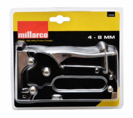 Millarco®  metal staple gun with lockable grip 4-8 mm