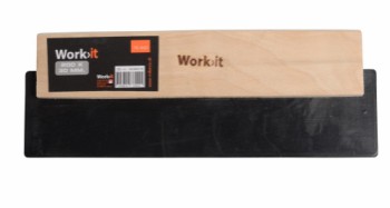 Work>it® rubber scraper with wooden handles 200 x 30 mm.