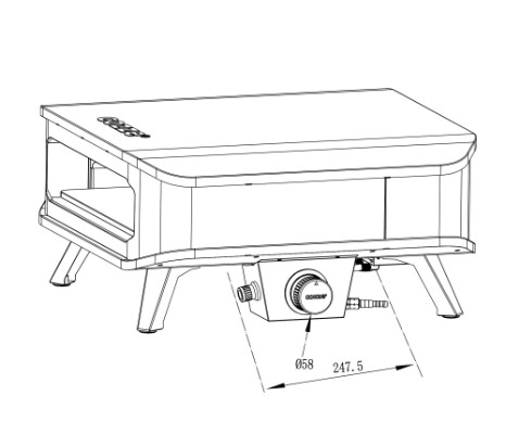 Cozze® 17” gas pizza oven with pizza stone 8.0 kW - DE - AU