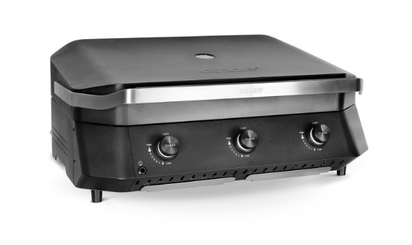 cozze® G-800 plancha with lid and 3 gas burners, 7.5 kW