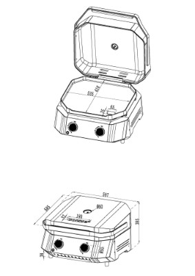 Cozze® G-500 Plancha 2 for gas with regulator & hose 50Mbar