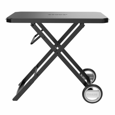Cozze®folding table with wheels black