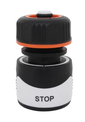 HOME It® hose connector with stop valve 1/2