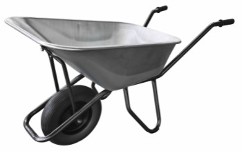 Home it® concrete wheelbarrow with puncture-free wheel and hammered finish 110 litres