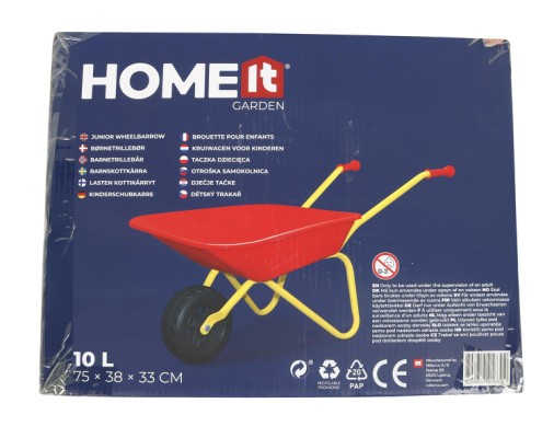 HOME It® wheelbarrow for children 10 litres red/orange