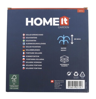 Solar-powered fountain