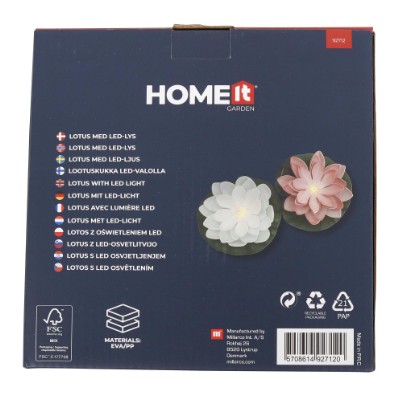 Lotus water lily with solar cells and light