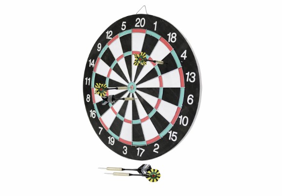 HOME It® dartboard with 6 darts 41×1,1 cm