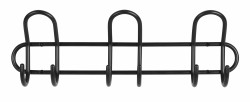 Home>it® coat rack with 3 hooks Ø8 mm x 40 × 6,5 x 13 cm black
