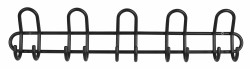 Home>it® coat rack rack with 5 hooks Ø10 mm x 67×6,5 x 13 cm black