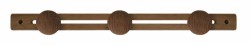 Home>it® Coat rack with 3 knobs 39,5×3,5×1,5 cm smoked oak