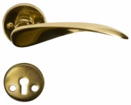 Home>it® door handle with rosettes, key signs brass