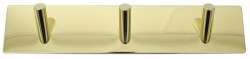 Home>it® self-adhesive coat rack with 3 hooks 20 x 4 cm polished brass