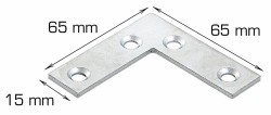 Home>it® flat angle plate 65 x 65 x 15 mm electro-galvanised