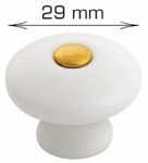 Home>it® Porcelain knob 29 x 25 mm white/gold