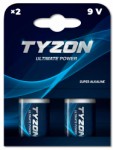 Tyzon 9 V Super Alkaline batteries 2-pack.