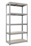 Work>it® steel shelf unit with 5 shelves 1800×900×300 mm galvanised