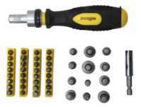 Millarco® ratchet handle with bits and tops 46 pcs.
