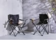 Enjoy>it® festival chair with bottle holders black/white