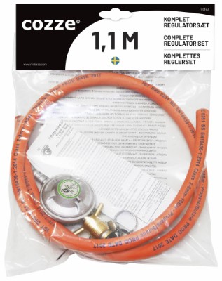 Cozze® regulator set with regulator, 1.1 metre hose and clamp SE