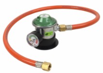 Cozze® regulator set with 1.1 metre hose and regulator with manometer 2 x 1/4