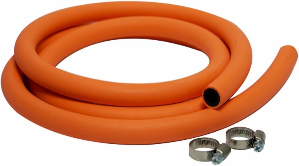 Cozze® hose for regulator, 2.0 m & 2 x clamps for hose connection