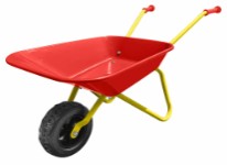 Green>it® wheelbarrow for children 10 litres red/orange